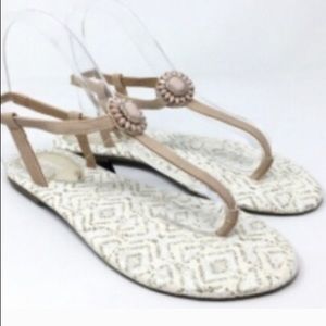 Tan and White Sandals NWT